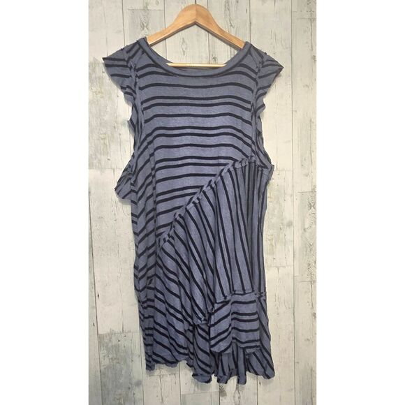 Free People Between The Lines Striped Tunic Tank Dress Sz. M NWT - Picture 5 of 9